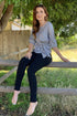 Yang Top-Gibson Stripe